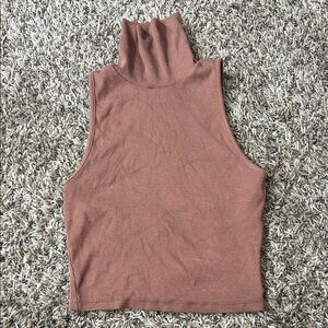 🧋Zara Rust Sleeveless Turtleneck Top🧋3/$22